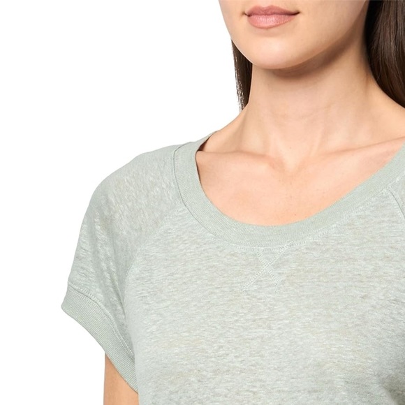 Barefoot Dreams® Malibu Collection® Linen Raglan Tee women’s small - Picture 2 of 5